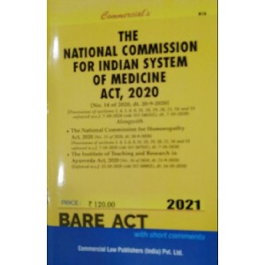 Commercial's National Commission For Indian System Of Medicine Act 2020 Bare Act 2021